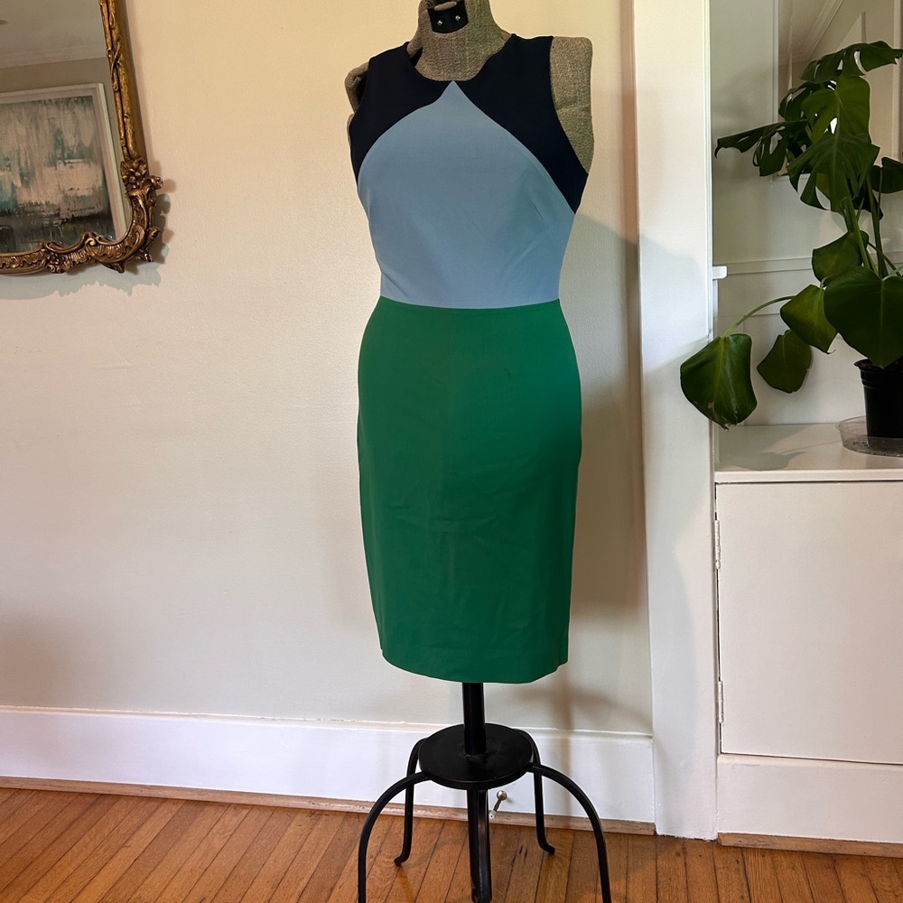 Diane Von Furstenberg Navy and Teal Dress